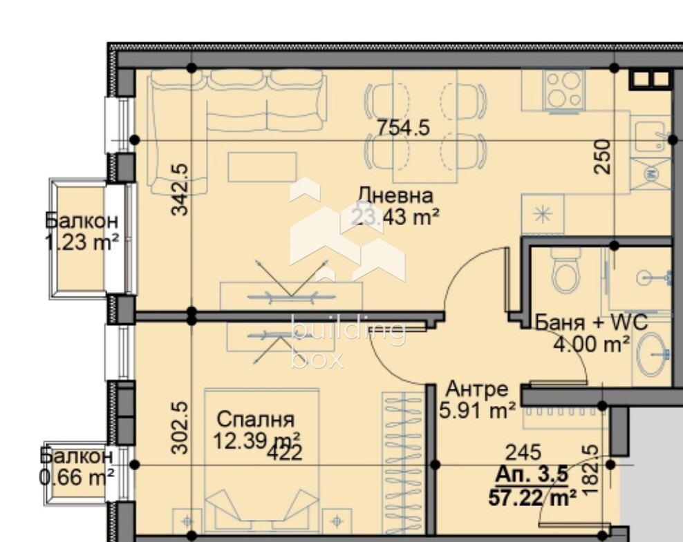 Двустаен апартамент - кв. Овча купел - 0