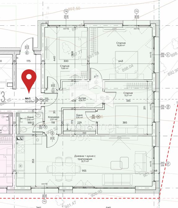 Просторен 4-стаен апартамент с двор в бутиков комплекс в .Бистрица - 0