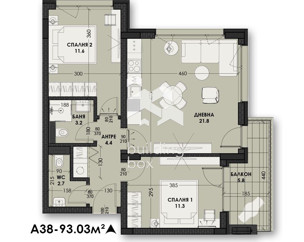 ТРИСТАЕН апартамент в новострояща се сграда - 0