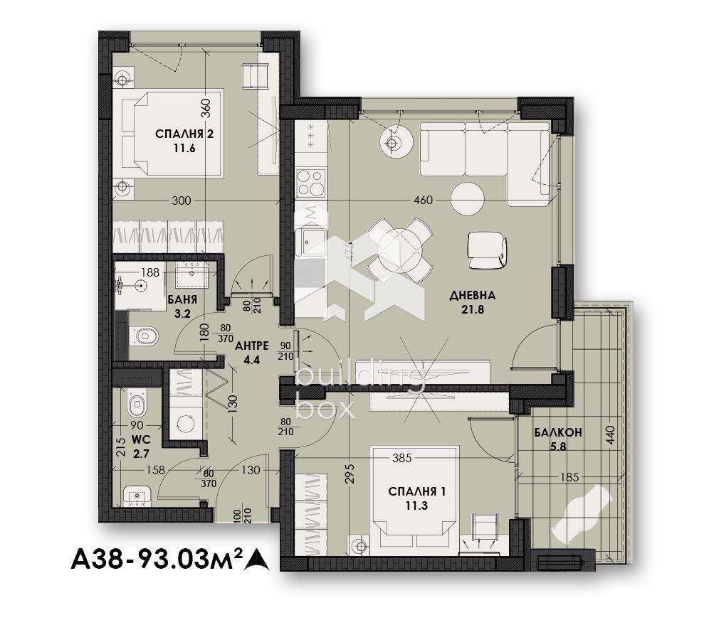 ТРИСТАЕН апартамент в новострояща се сграда - 0