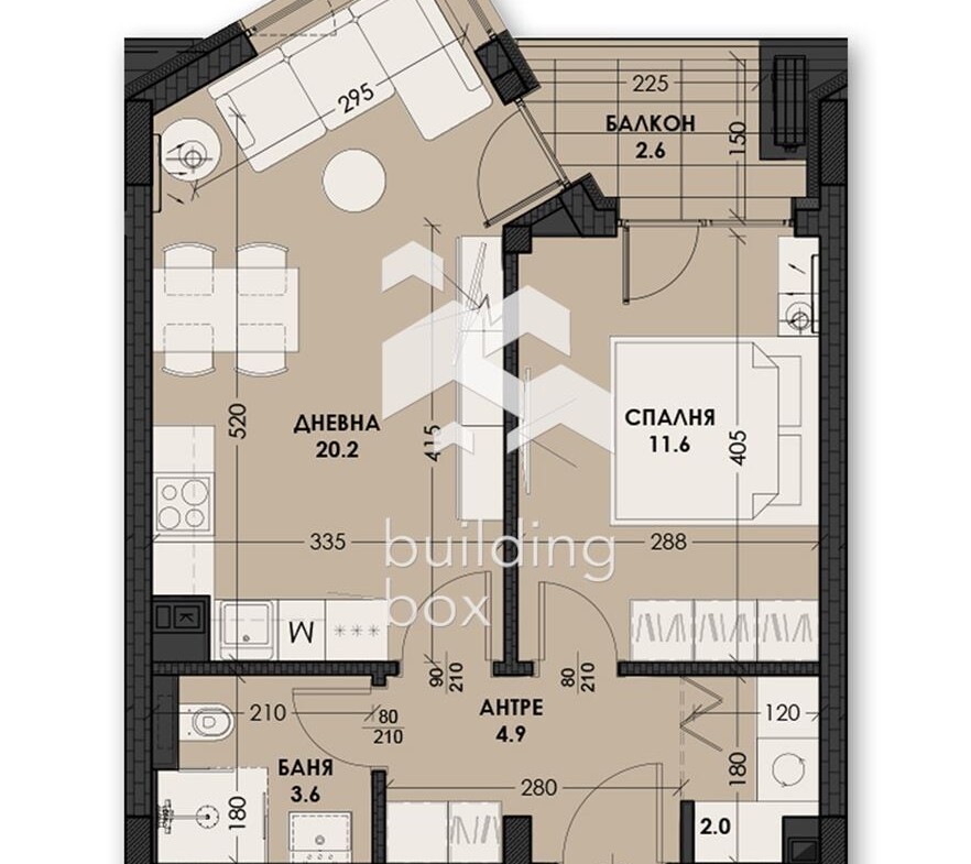 Двустаен апартамент в новострояща се сграда - 0