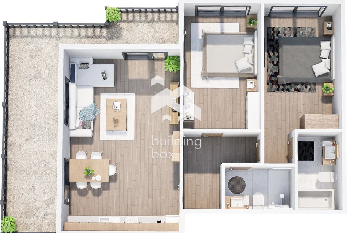 Тристаен апартамент в нов затворен комплекс - кв. Христо Смирненски - 0