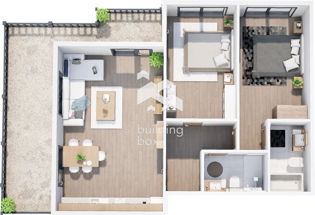 Тристаен апартамент в нов затворен комплекс - кв. Христо Смирненски - 0