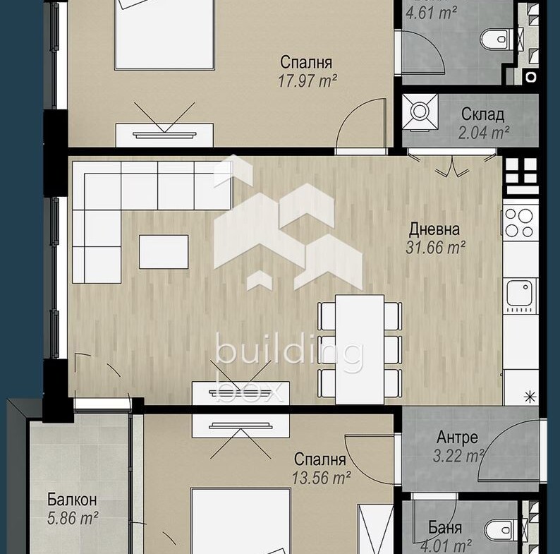 Тристаен апартамент - ж.к. Витоша - 0