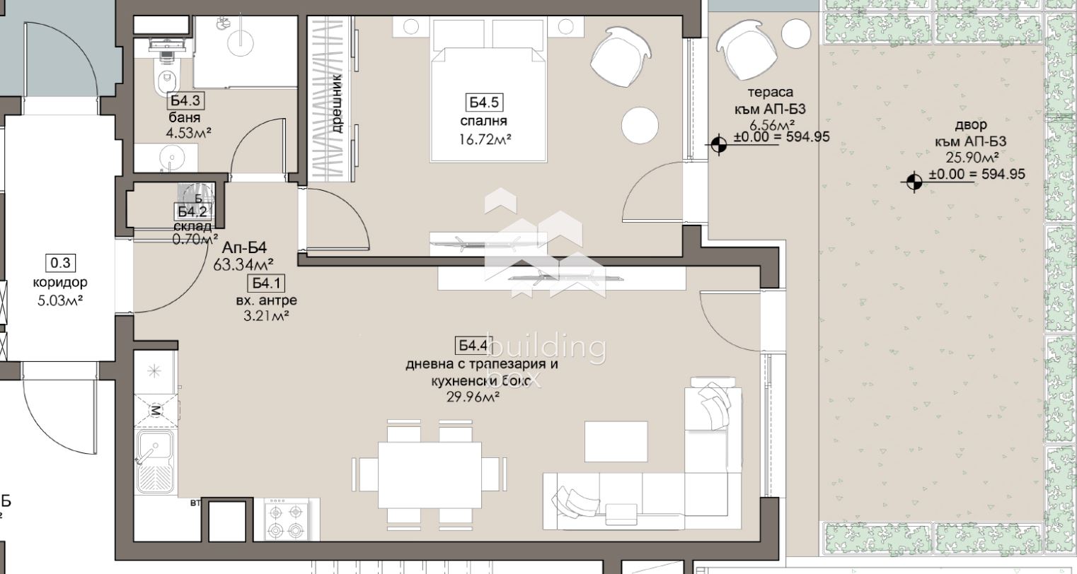 Голям двустаен апартамент с двор - ж.к. Люлин 5 - 0