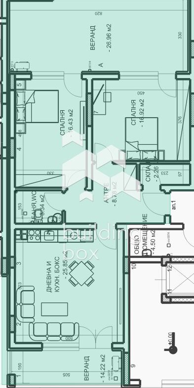 Тристаен апартамент в гр. Пловдив. - 0