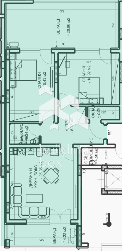 Тристаен апартамент в гр. Пловдив.