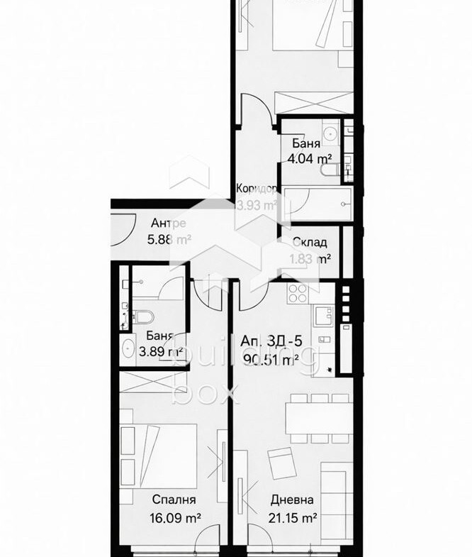 АКТ 16 до средата на годината! Топла връзка към метрото! Затворен комплекс! - 0