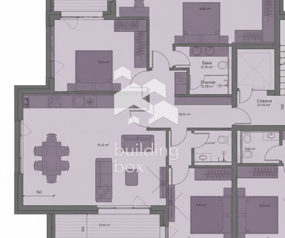 Просторен 4-стаен апартамент в сграда 5 в бутиков комплекс в с.Бистрица - 0