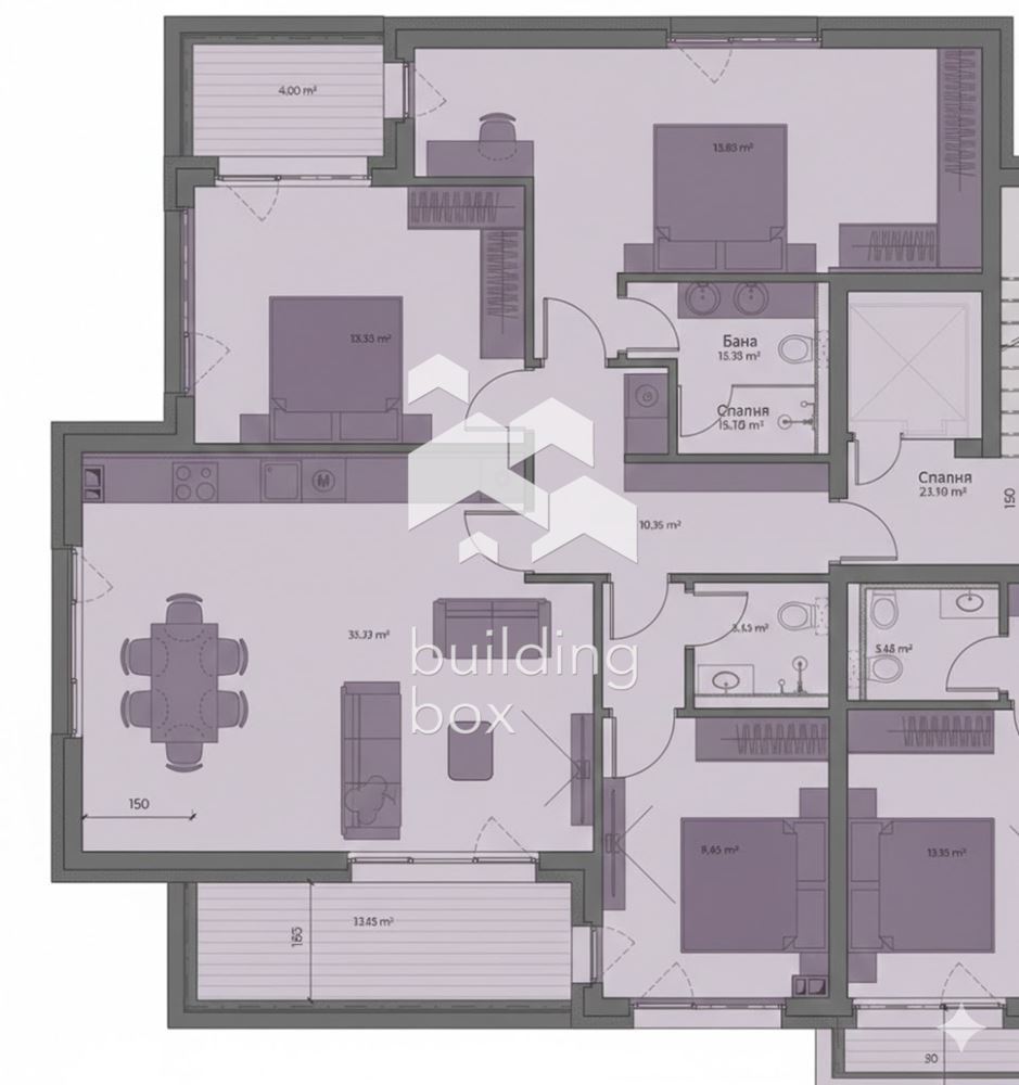 Просторен 4-стаен апартамент в сграда 5 в бутиков комплекс в с.Бистрица - 0