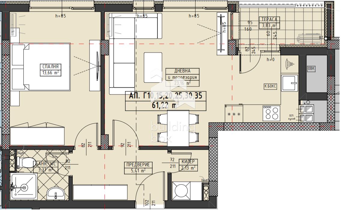 Двустаен апартамент Смирненски - 0
