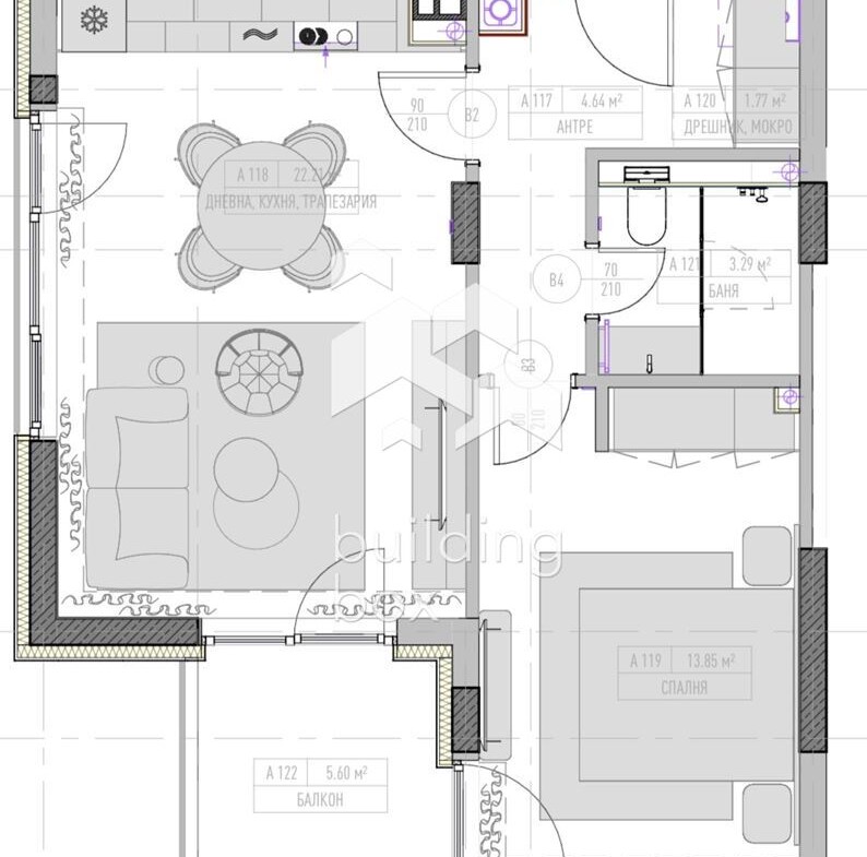 Двустаен апартамент - кв. Манастирски Ливади Изток - 0
