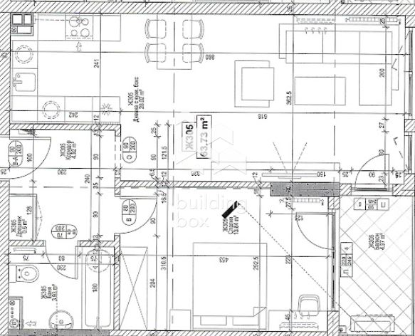Двустаен апартамент в кв. Полигона