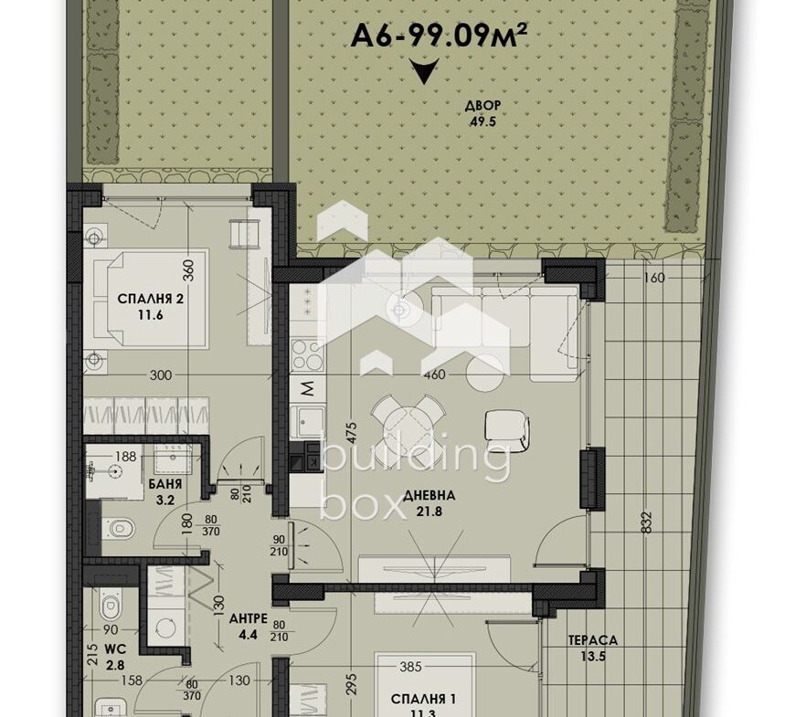 Тристаен апартамент в новострояща се сграда - 0