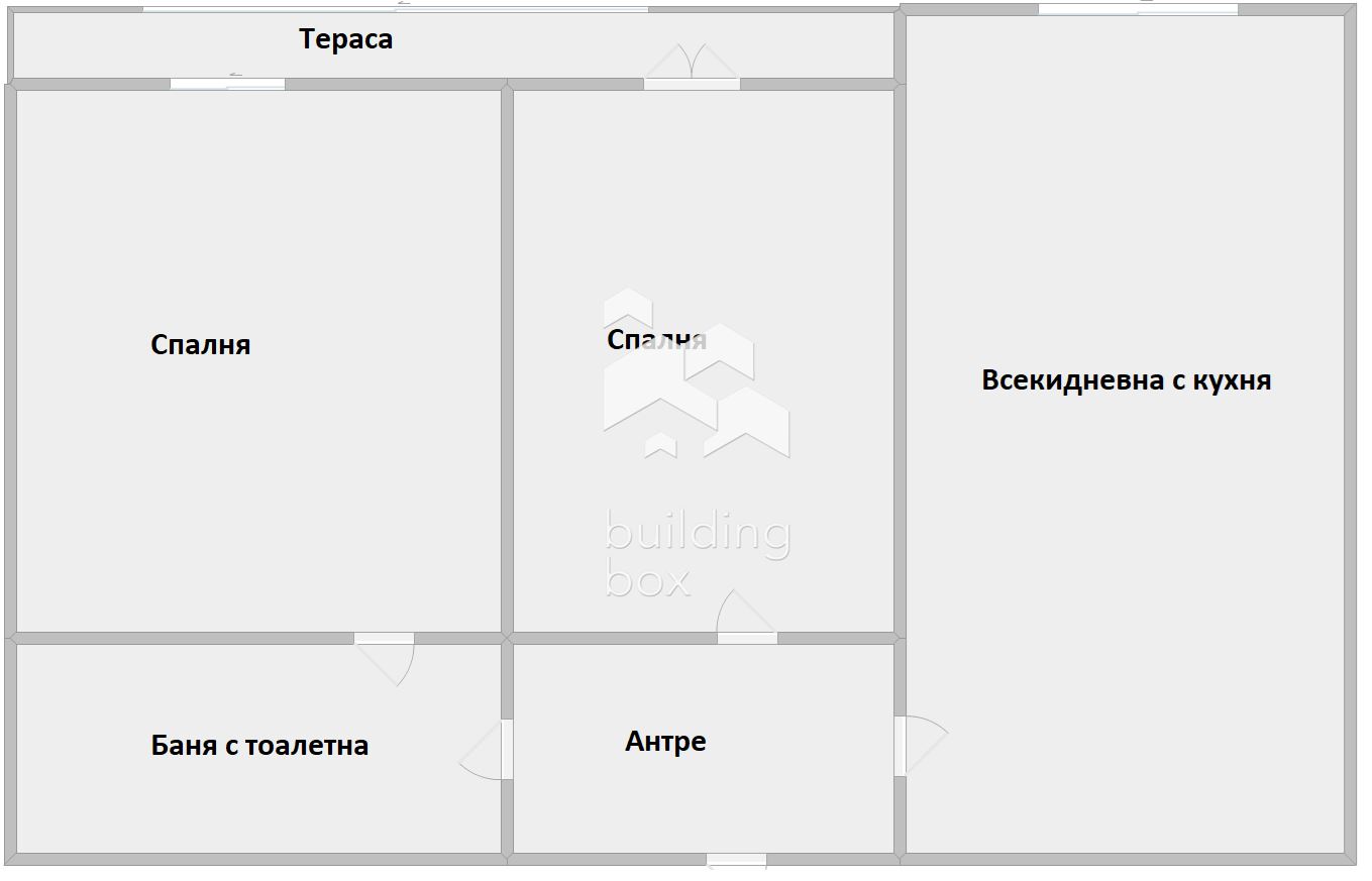 Двустаен преустроен в тристаен - 0