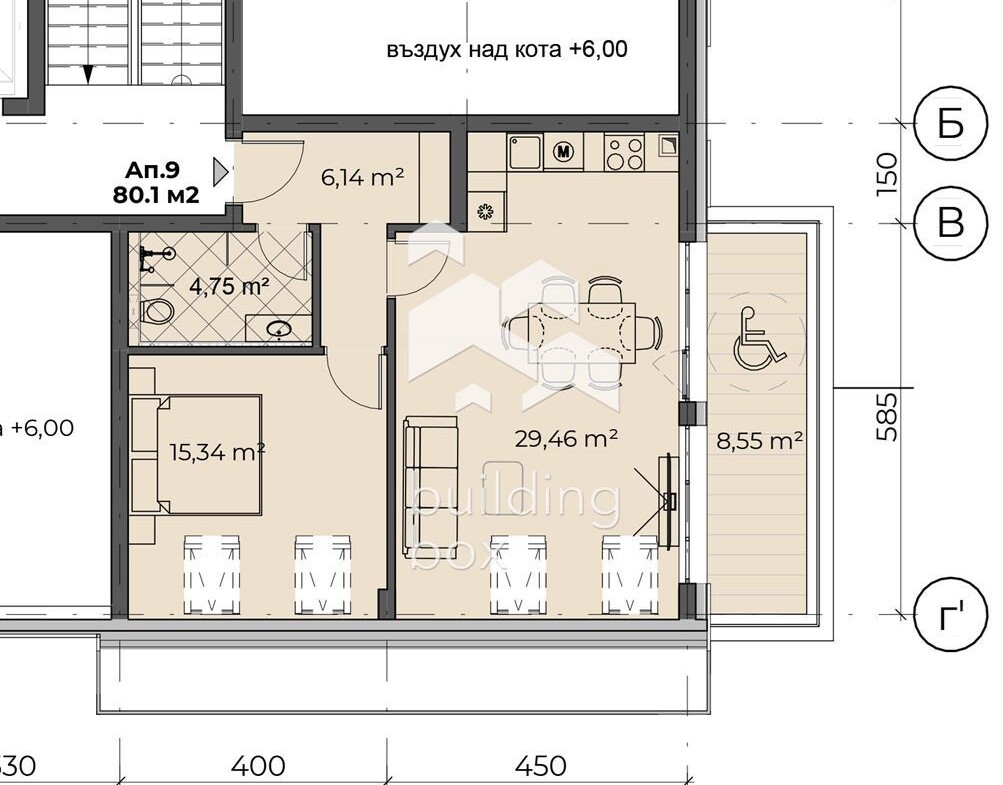 Просторен 2-стаен апартамент в сграда 1 в бутиков комплекс в с.Бистрица - 0