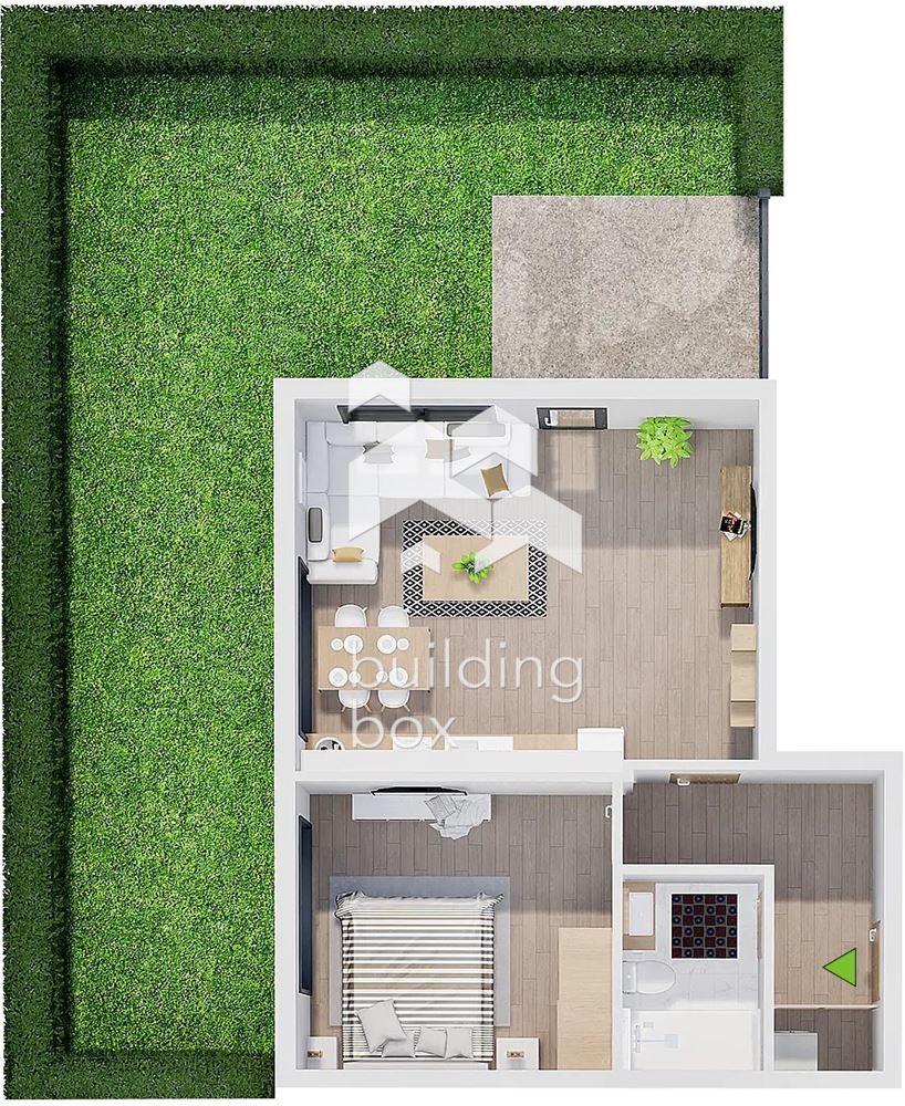 Двустаен апартамент в нов затворен комплекс в кв. Христо Смирненски. - 0