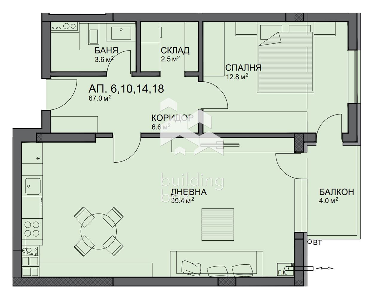Двустаен апартамент в Малинова долина пред Акт 16 - до НСА "Васил Левски" - 0