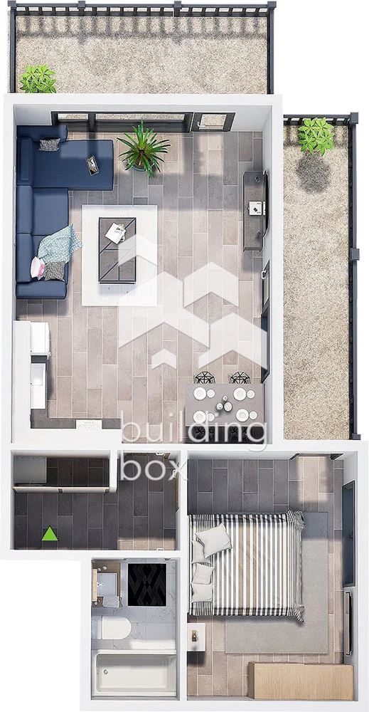 Двустаен апартамент в нов затворен комплекс - кв. Христо Смирненски - 0