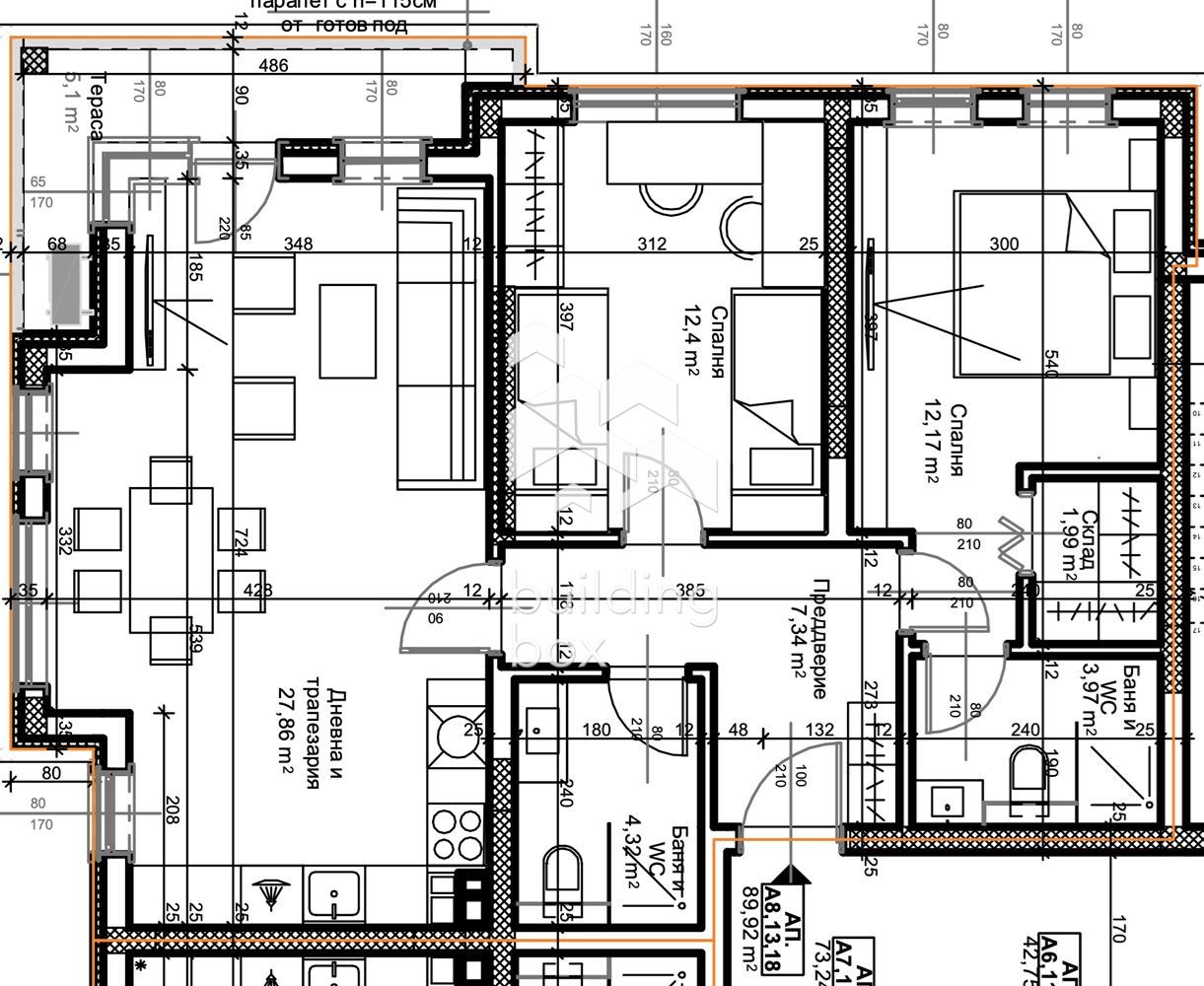 Тристаен апартамент пред АКТ16 - кв. Остромила - 0