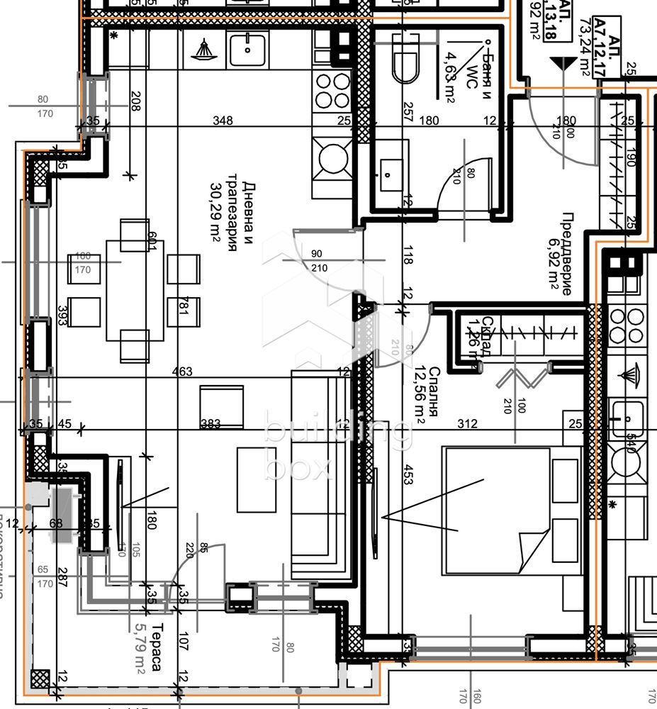 Двустаен апартамент пред АКТ16 - кв. Остромила - 0