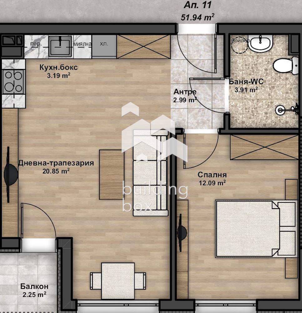 Двустаен апартамент пред АКТ 16 - ж.к. Люлин 4 - 0