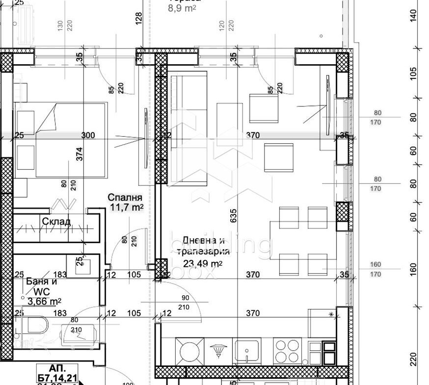 Двустаен апартамент завършен "ДО КЛЮЧ" в кв. Остромила - 0