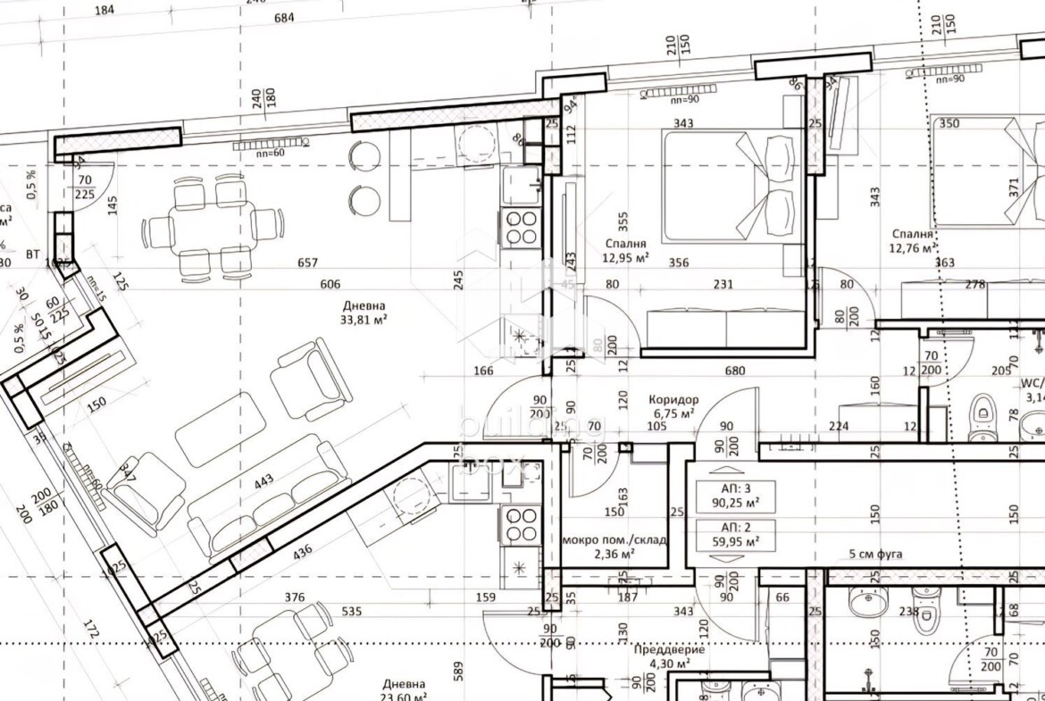 Тристаен апартамент в Люлин 1 - 0