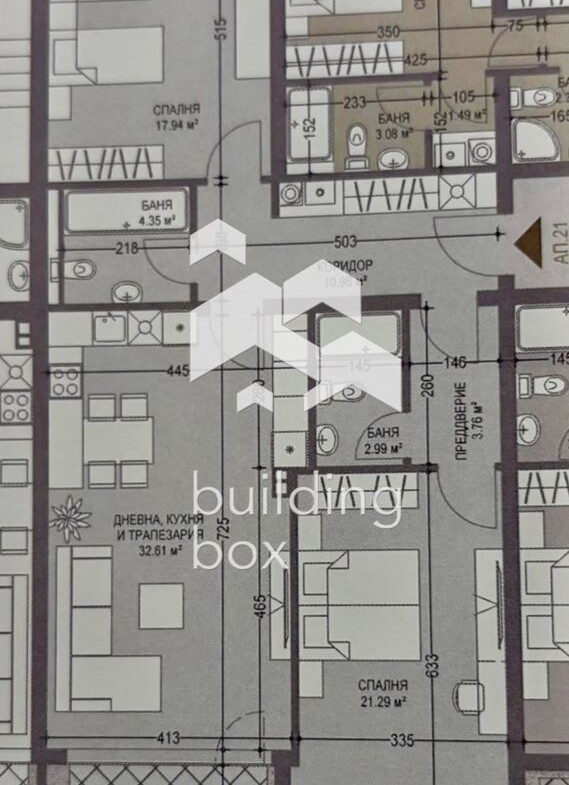 Нов слънчев 3-стаен апартамент - над 30 кв.м. всекидневна - 0