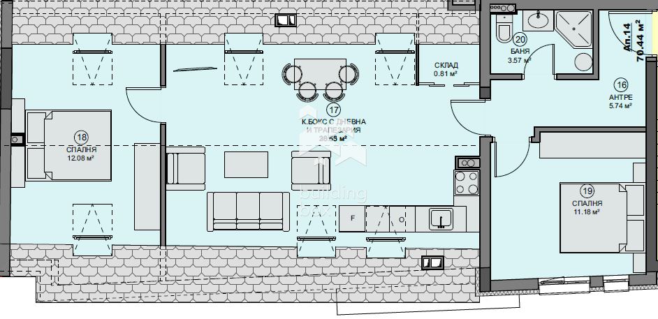 3-стаен – София, Зона Б18