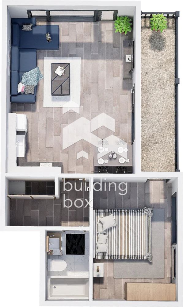 Двустаен апартамент в нов затворен комплекс - кв. Христо Смирненски - 0