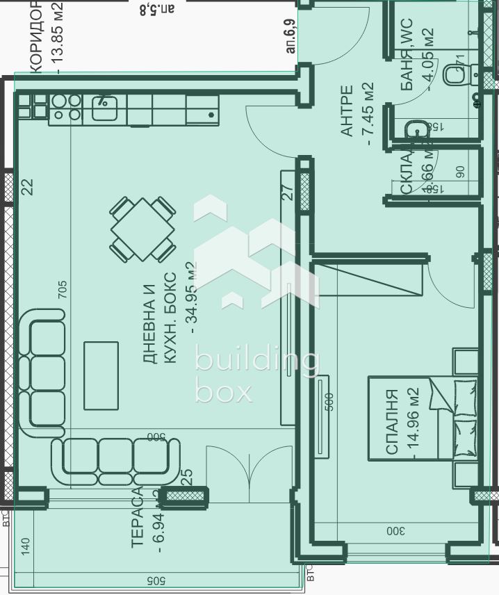 Двустаен апартамент в гр. Пловдив.