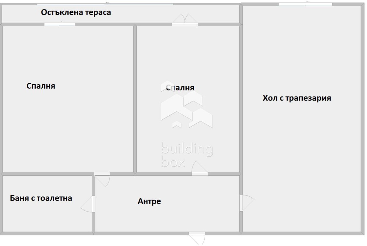 Двустаен преустроен в тристаен - 0