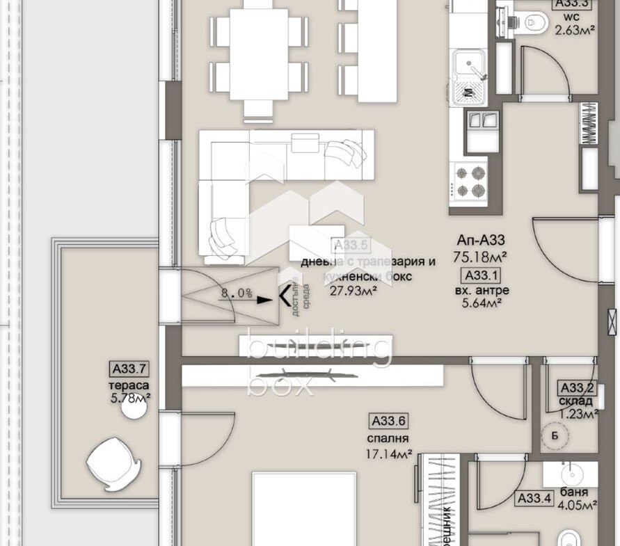 Голям двустаен апартамент - ж.к. Люлин 5 - 0