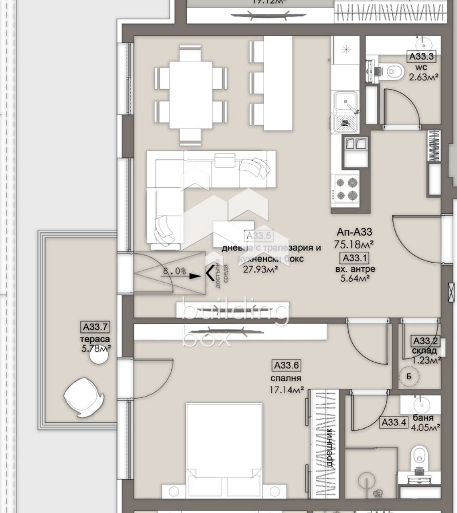 Голям двустаен апартамент - ж.к. Люлин 5 - 0