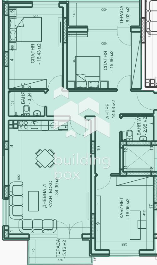 Четиристаен апартамент в гр. Пловдив.