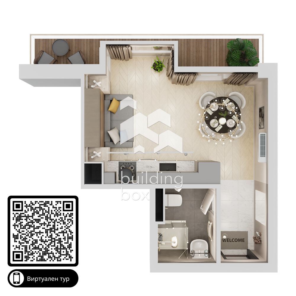 Едностаен апартамент с паркомясто в гр.Варна - 0