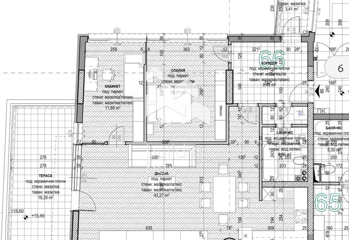 Тристаен апартамент - кв. Дружба 1 - 0