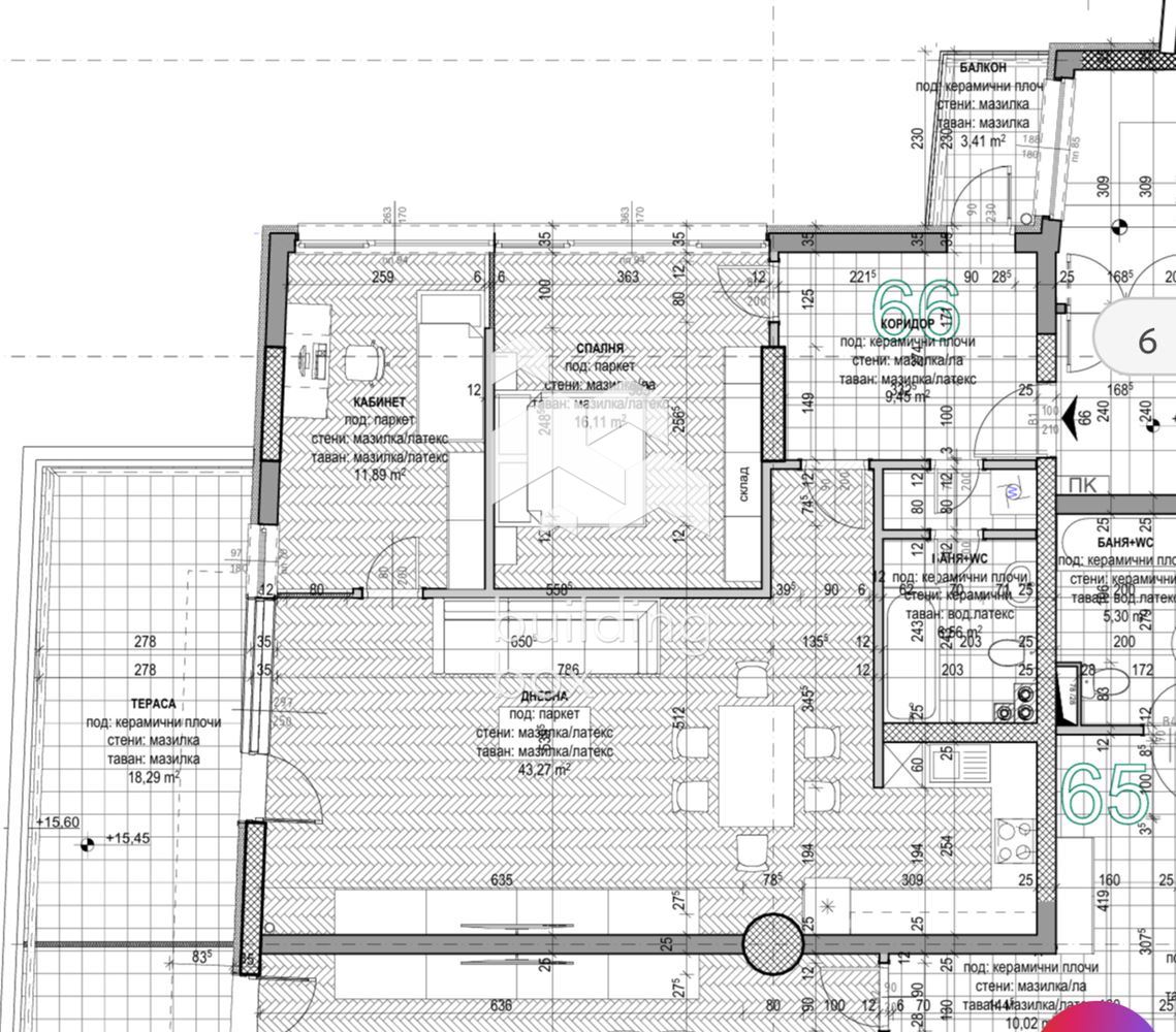Тристаен апартамент - кв. Дружба 1 - 0