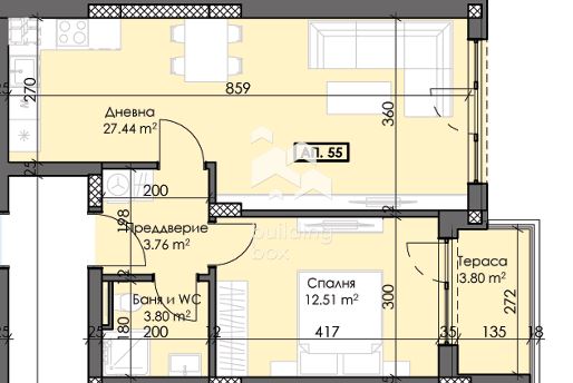 Двустаен апартамент в кв. „Тракия“ - 0