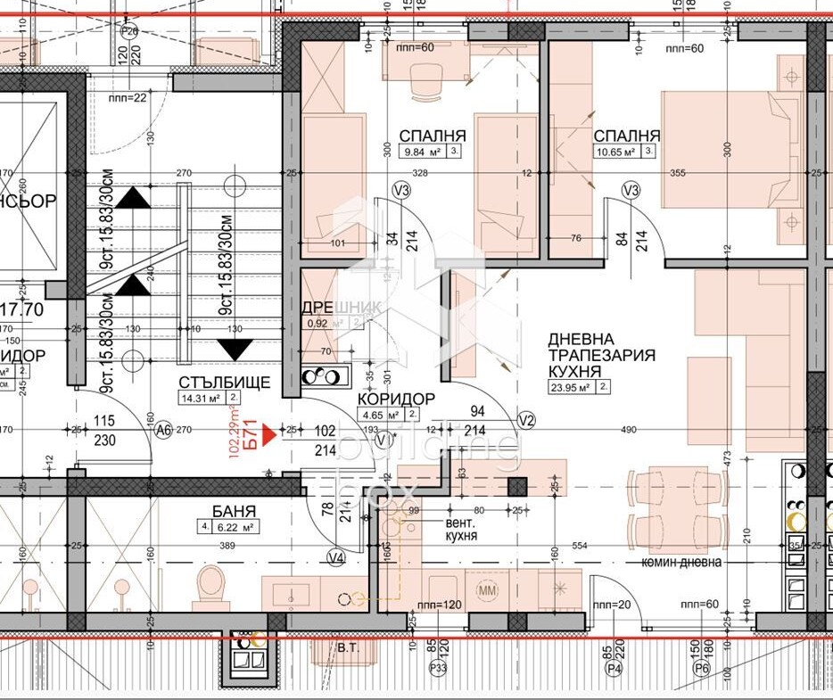 Тристаен апартамент със схема на плаща 20% / 80% - Младост 4 - 0