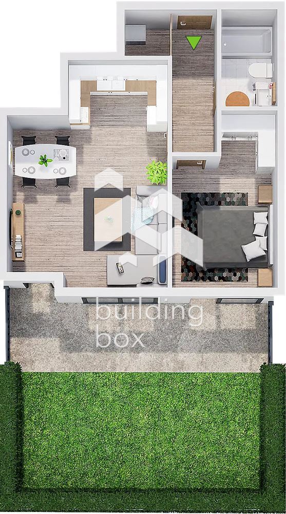 Двустаен апартамент в нов затворен комплекс - кв. Христо Смирненски - 0