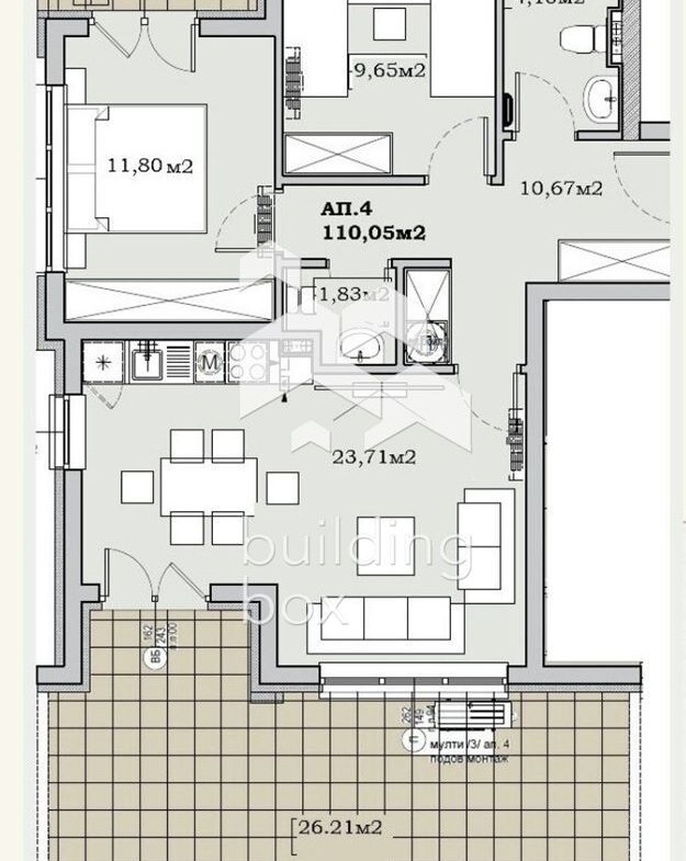 Тристаен апартамент – само на 10 минути от центъра - 0