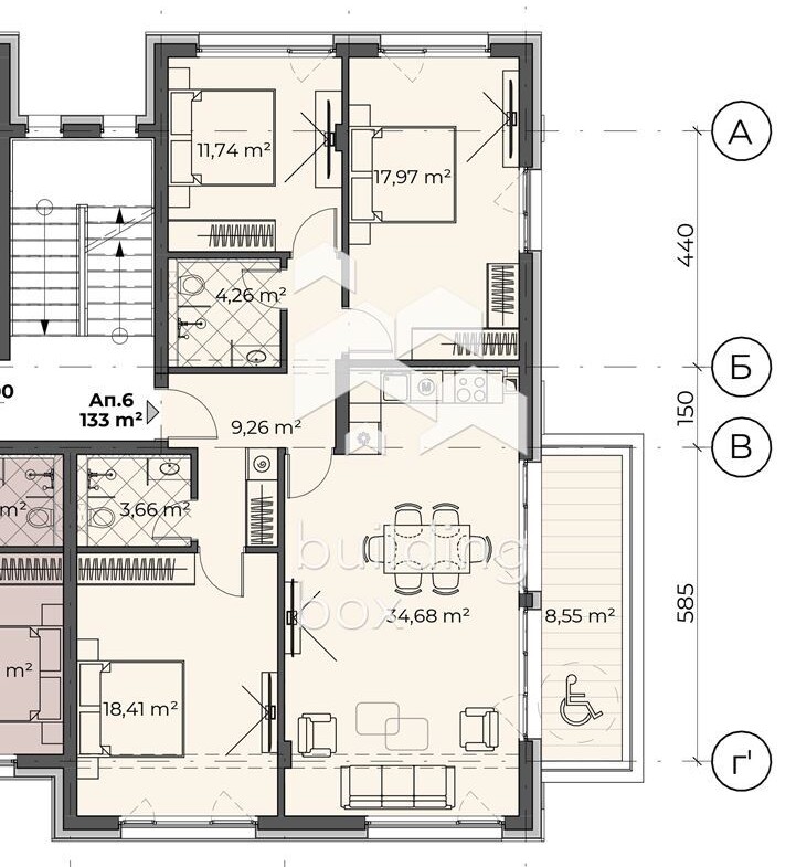 Просторен 4-стаен апартамент в сграда 1 в бутиков комплекс в с.Бистрица - 0