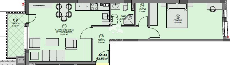 2-стаен – София, Зона Б18