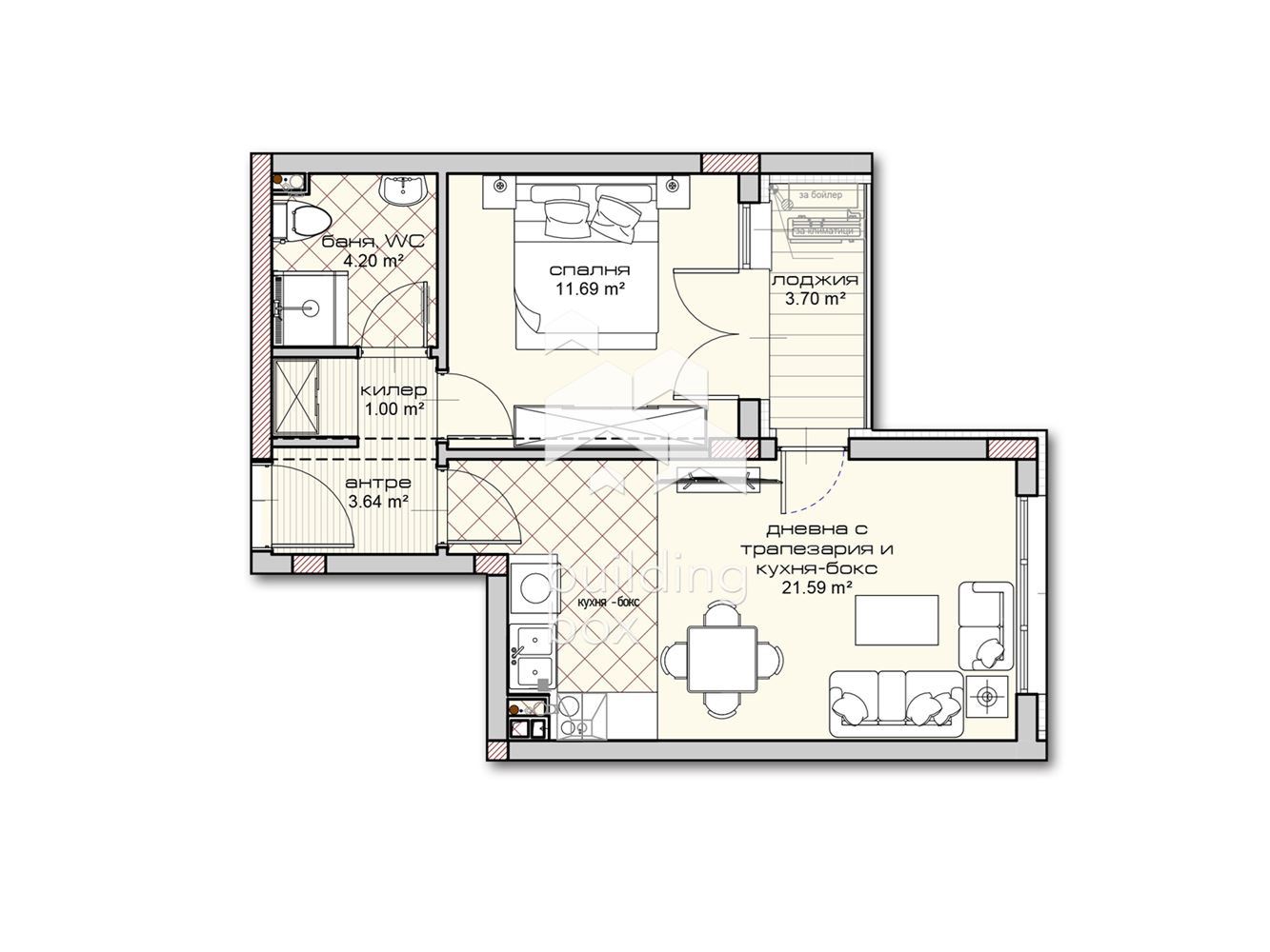 ДВУСТАЕН апартамент в новострояща се сграда - 0