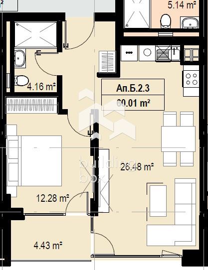 2-стаен апартамент в Камбаните - 0