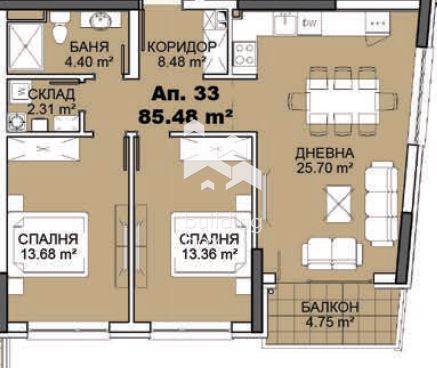 Тристаен апартамент в ж.к. Княжево - 0