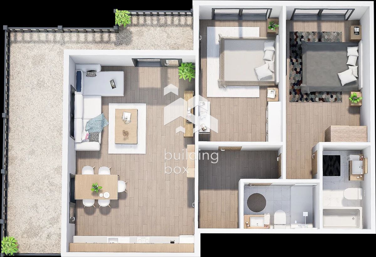 Тристаен апартамент в нов затворен комплекс - кв. Христо Смирненски - 0