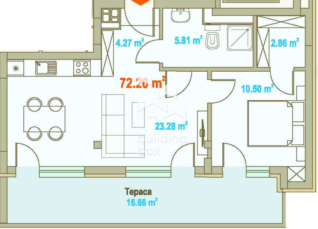 Двустаен апартамент на метри от метростанция „Опълченска“ - 0